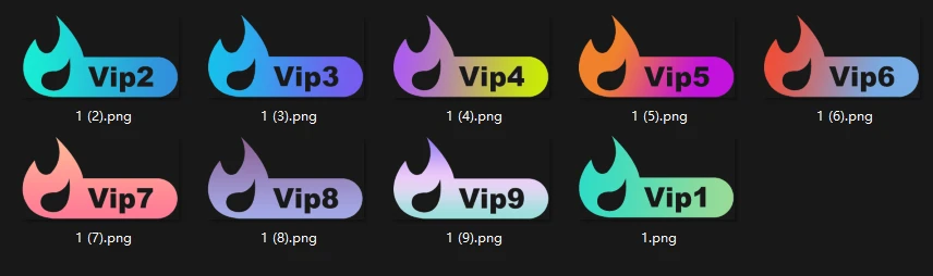 子比主题-【等级图标】精品等级图标分享LV1-LV9等级图标-云潮源码库